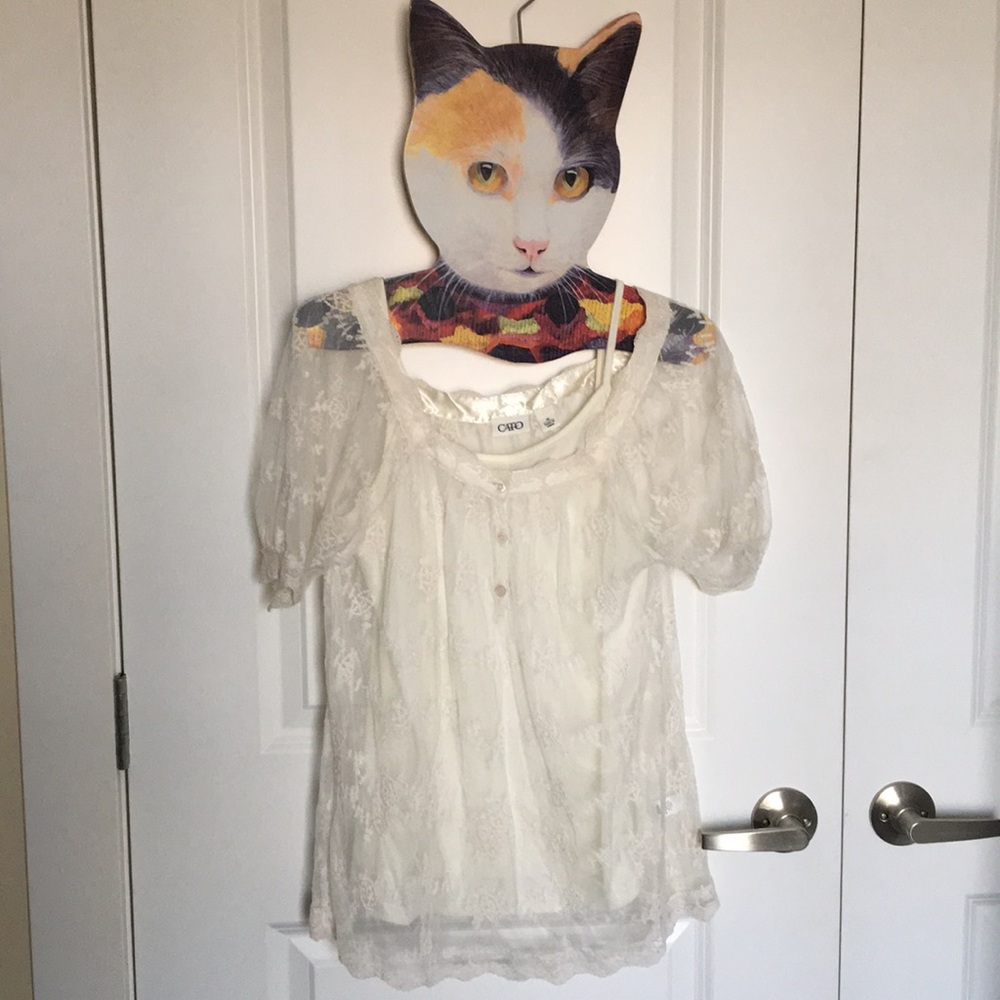 Lace top with undershirt from Cato M